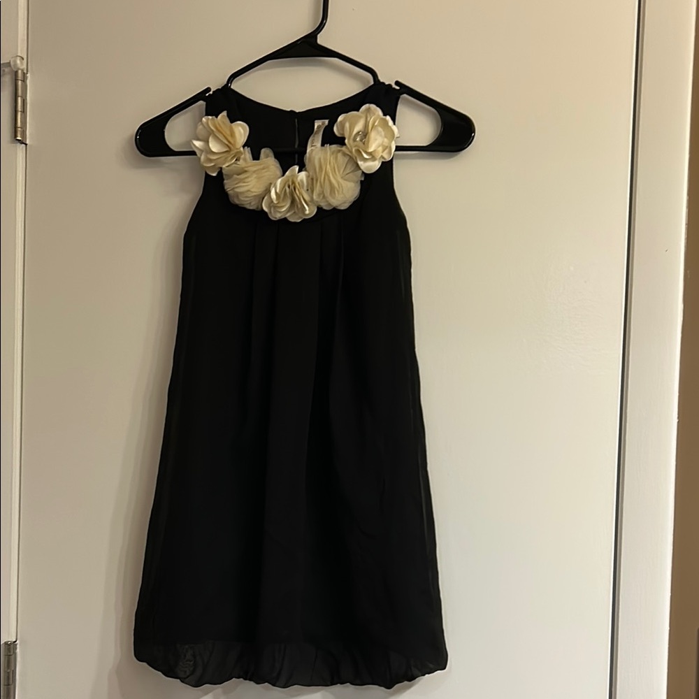 Cherokee Black and Cream Embellished Halter Sundress